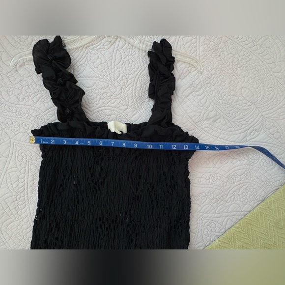 Waimari Alfresco Ruffle Minidress black cotton size XL - Picture 10 of 16